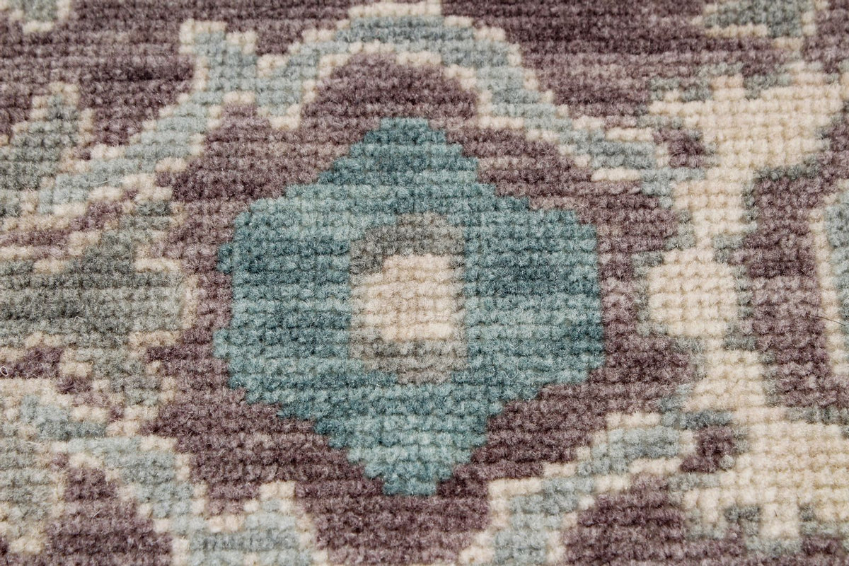 10x13 Purple and Ivory Turkish Traditional Rug