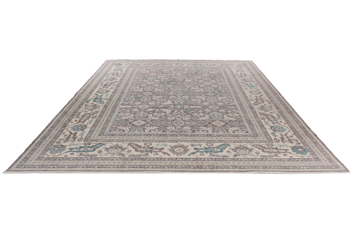10x13 Purple and Ivory Turkish Traditional Rug