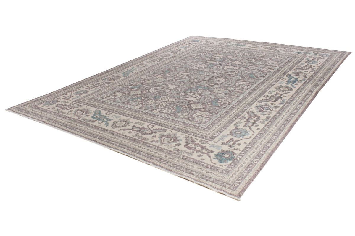 10x13 Purple and Ivory Turkish Traditional Rug