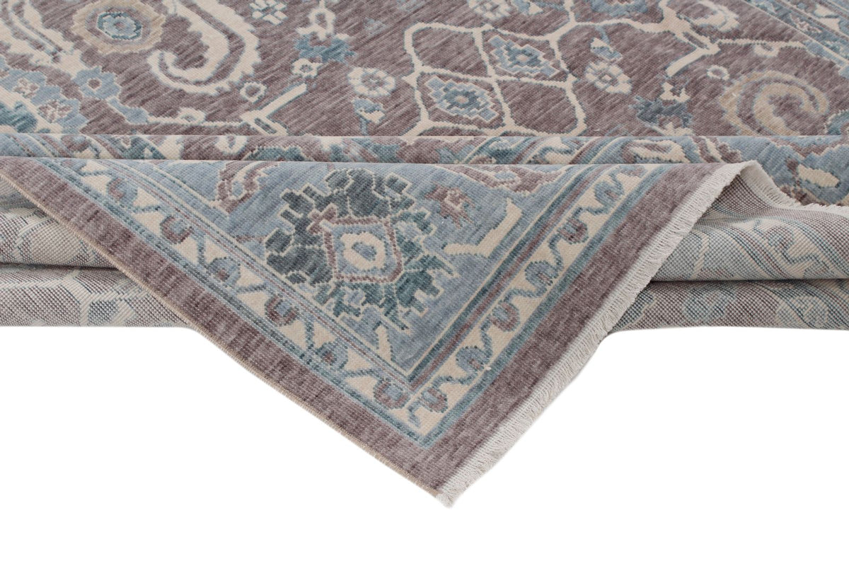 7x10 Purple and Blue Turkish Traditional Rug
