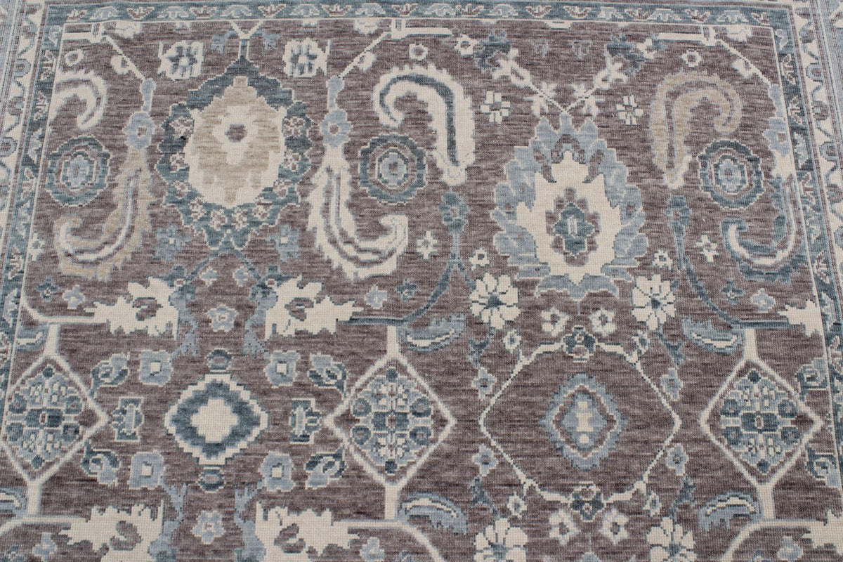 7x10 Purple and Blue Turkish Traditional Rug