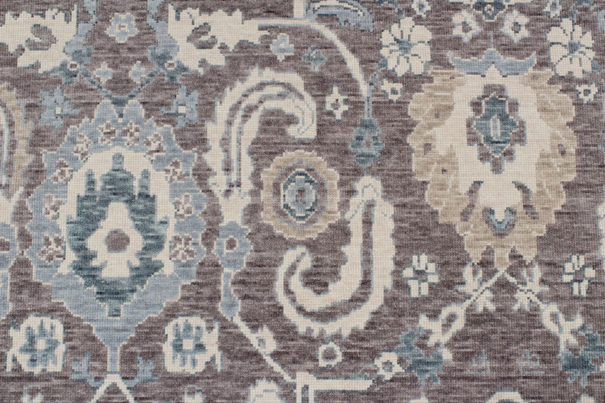 7x10 Purple and Blue Turkish Traditional Rug