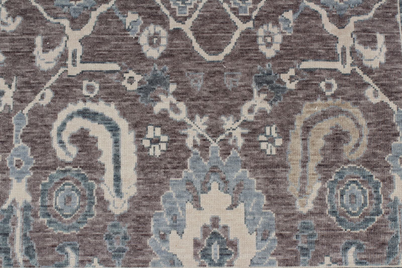 7x10 Purple and Blue Turkish Traditional Rug