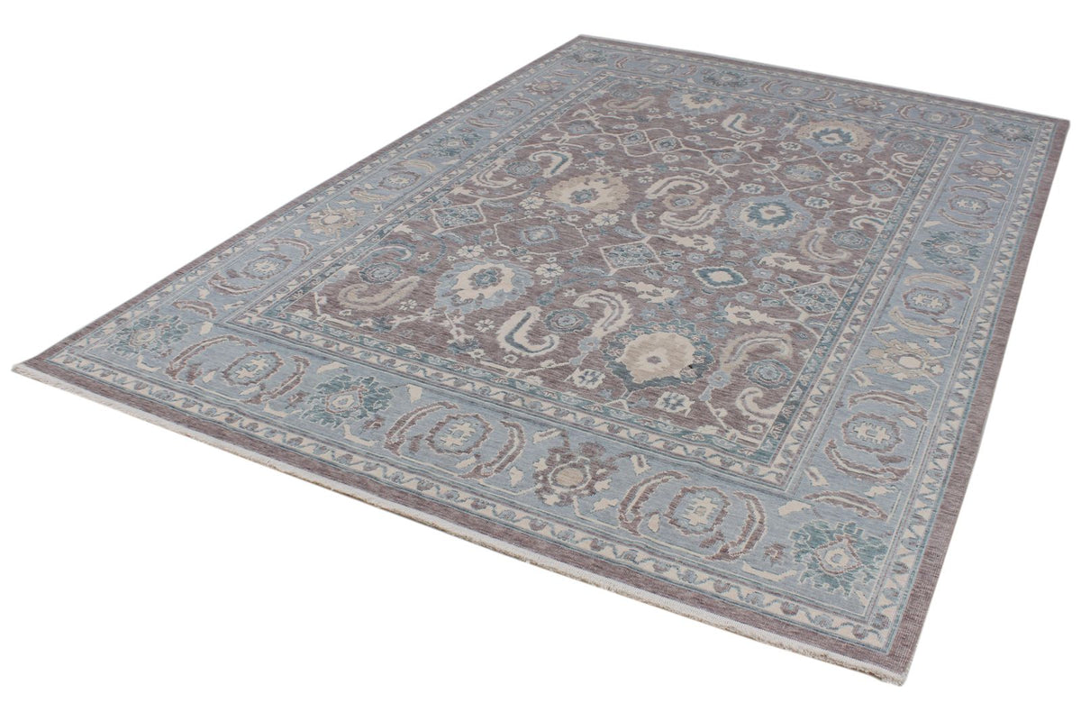 7x10 Purple and Blue Turkish Traditional Rug