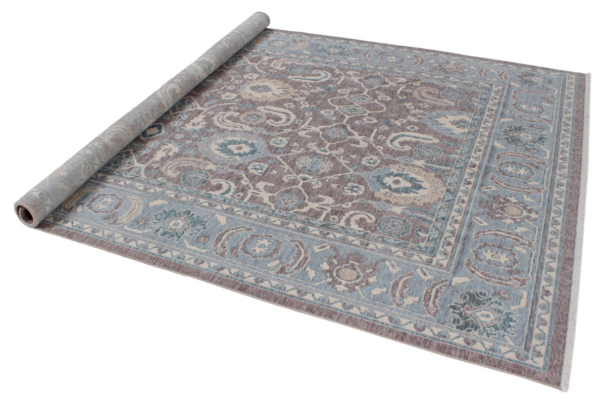 7x10 Purple and Blue Turkish Traditional Rug