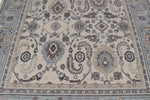 6x10 Ivory and Blue Turkish Traditional Rug