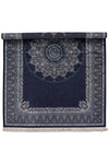 7x10 Navy and Ivory Turkish Antep Rug