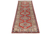 3x8 Red and Ivory Kazak Tribal Runner