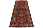 3x8 Red and Ivory Kazak Tribal Runner