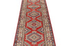 3x8 Red and Ivory Kazak Tribal Runner