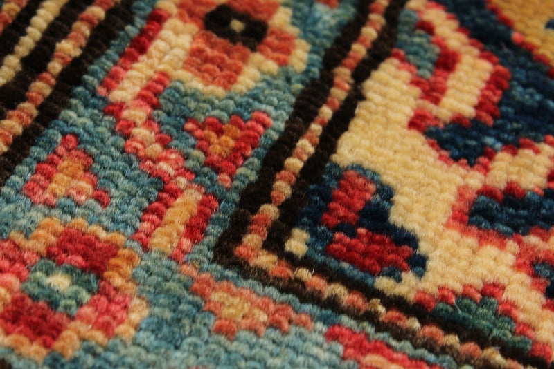 3x8 Red and Ivory Kazak Tribal Runner