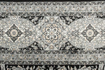 7x10 Black and Ivory Turkish Antep Rug