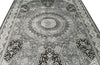 7x10 Black and Ivory Turkish Antep Rug