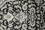 7x10 Black and Ivory Turkish Antep Rug