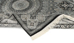 7x10 Black and Ivory Turkish Antep Rug