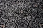 6x8 Black and Ivory Turkish Antep Rug