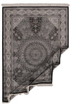 6x8 Black and Ivory Turkish Antep Rug