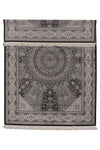 6x8 Black and Ivory Turkish Antep Rug