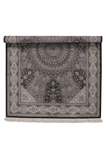 6x8 Black and Ivory Turkish Antep Rug