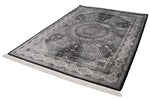 6x8 Black and Ivory Turkish Antep Rug