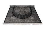 6x8 Black and Ivory Turkish Antep Rug