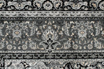 7x10 Black and Ivory Turkish Antep Rug