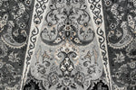 7x10 Black and Ivory Turkish Antep Rug