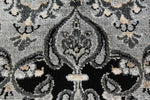 7x10 Black and Ivory Turkish Antep Rug