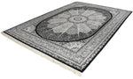 7x10 Black and Ivory Turkish Antep Rug