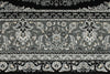 8x10 Black and Ivory Turkish Antep Rug