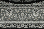 8x10 Black and Ivory Turkish Antep Rug