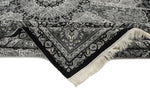 8x10 Black and Ivory Turkish Antep Rug