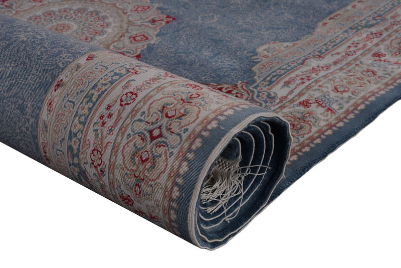 3x13 Blue and Ivory Turkish Antep Runner