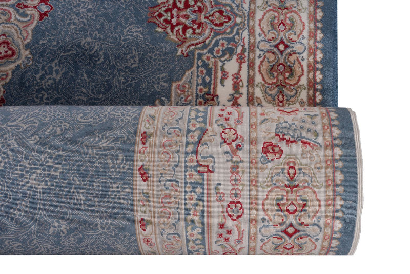3x13 Blue and Ivory Turkish Antep Runner