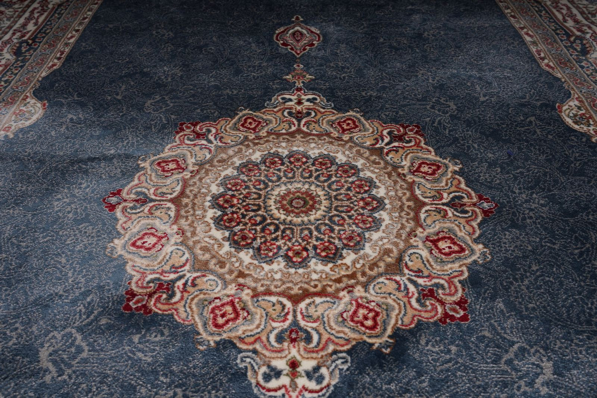 3x13 Blue and Ivory Turkish Antep Runner