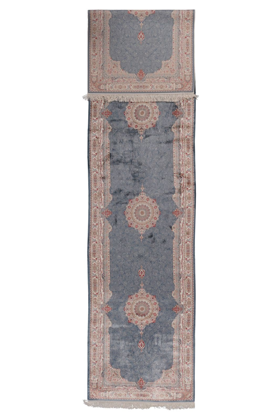 3x13 Blue and Ivory Turkish Antep Runner