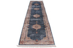 3x13 Blue and Ivory Turkish Antep Runner