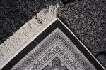 6x8 Black and Ivory Turkish Antep Rug