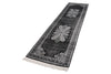 3x10 Black and Ivory Turkish Antep Runner