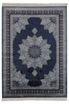 6x8 Black and Ivory Turkish Antep Rug