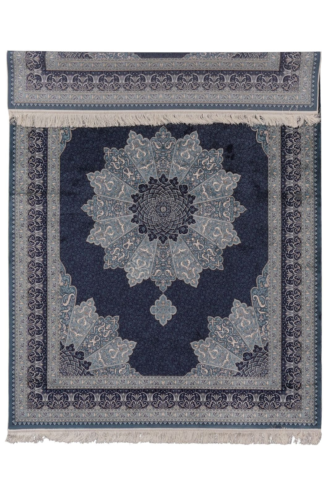 6x8 Black and Ivory Turkish Antep Rug