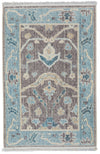 2x3 Purple and Blue Turkish Traditional Rug