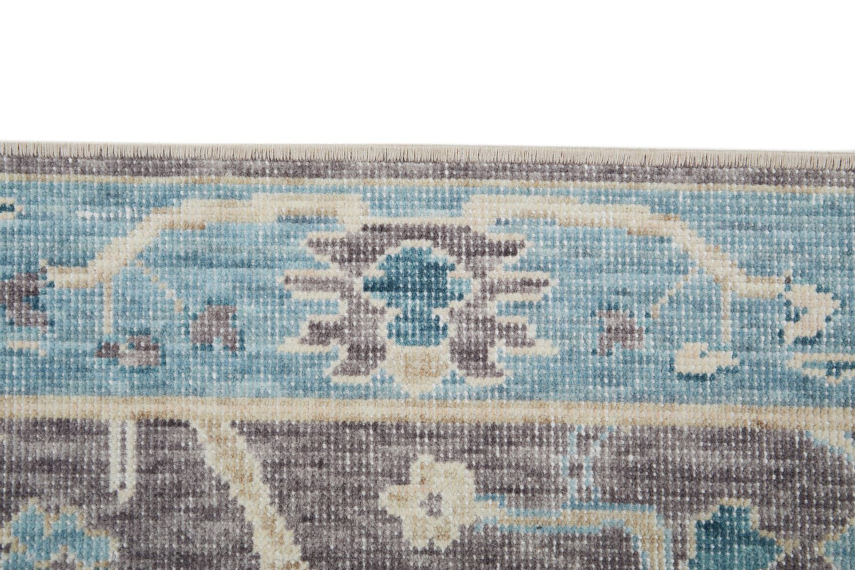 3x3 Purple and Blue Turkish Traditional Rug