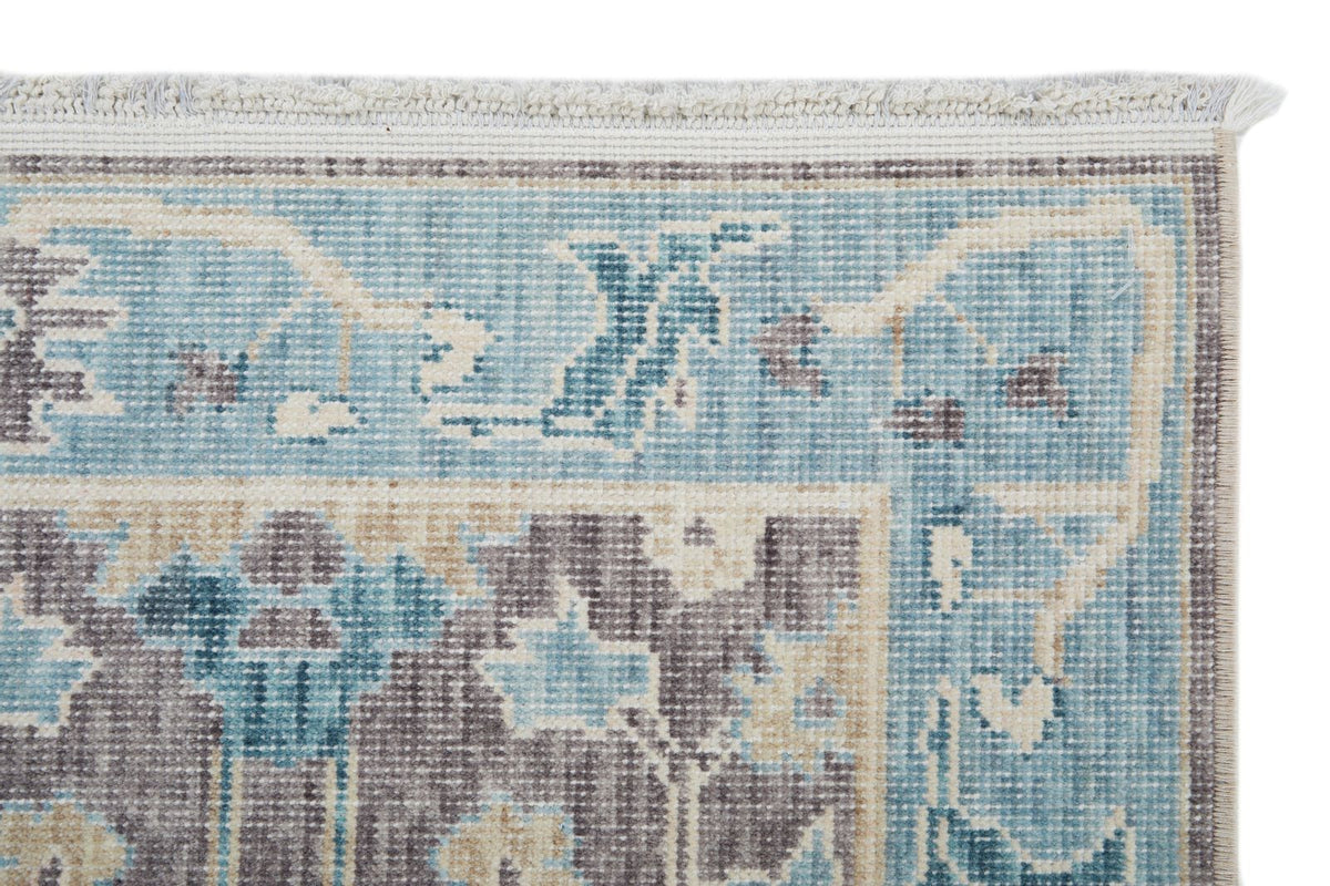 3x3 Purple and Blue Turkish Traditional Rug