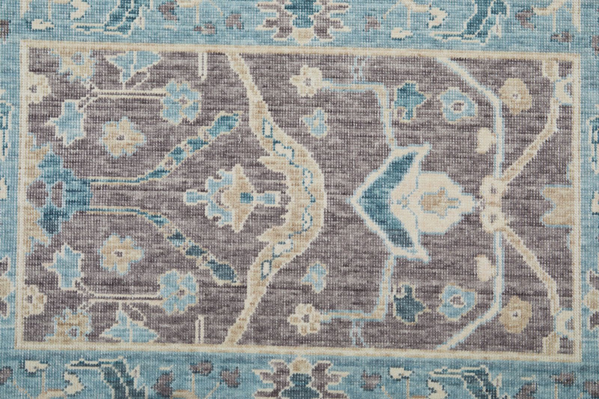 3x3 Purple and Blue Turkish Traditional Rug