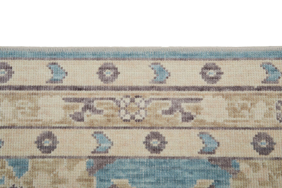 2x3 Blue and Beige Turkish Traditional Rug