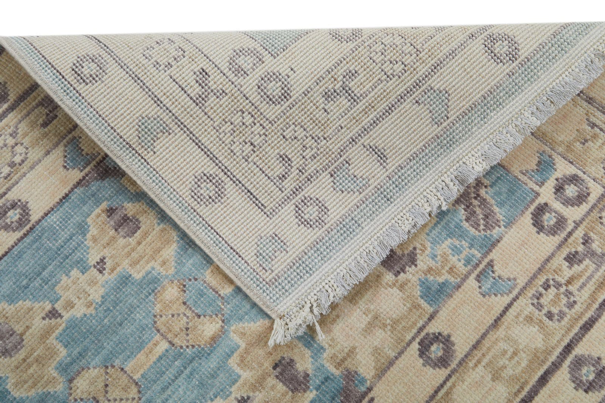 2x3 Blue and Beige Turkish Traditional Rug