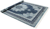 7x10 Navy and Ivory Turkish Antep Rug