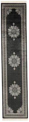 3x13 Black and Ivory Turkish Antep Runner