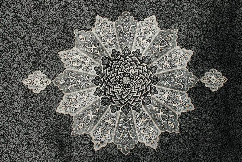 3x13 Black and Ivory Turkish Antep Runner